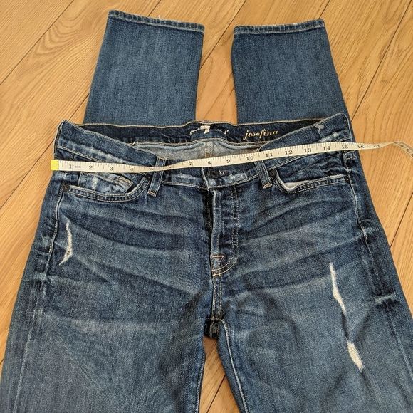 𝅺7 for all mankind josefina blue denim jeans - Picture 3 of 9
